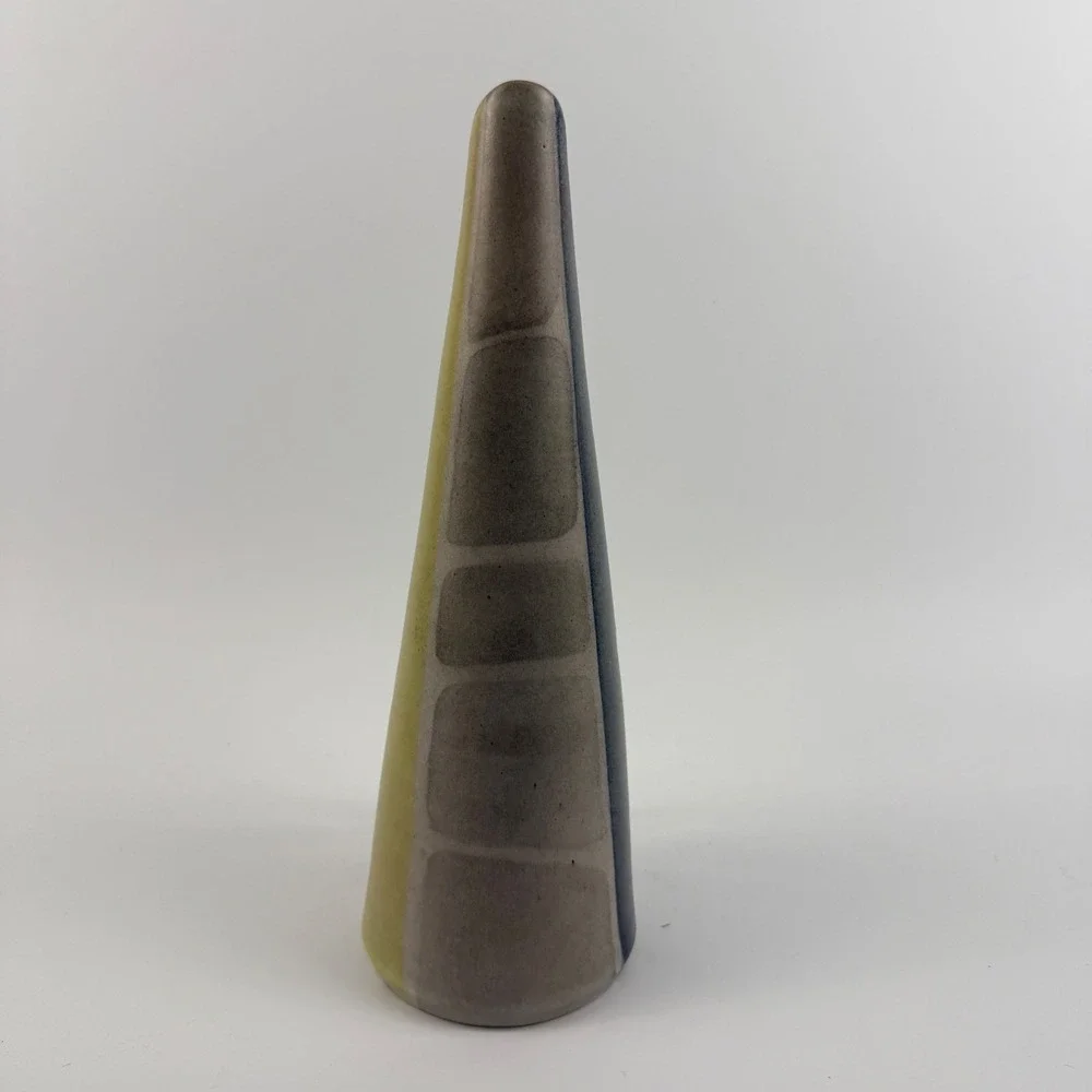 Krosselbach Studio Pottery Modernist Pitcher Vase Blue Green Gray Ceramic
